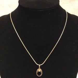 Jewelry - Genuine 925 silver & blk onyx stone pendant Jewelry - Genuine 925 silver & blk onyx stone pendant